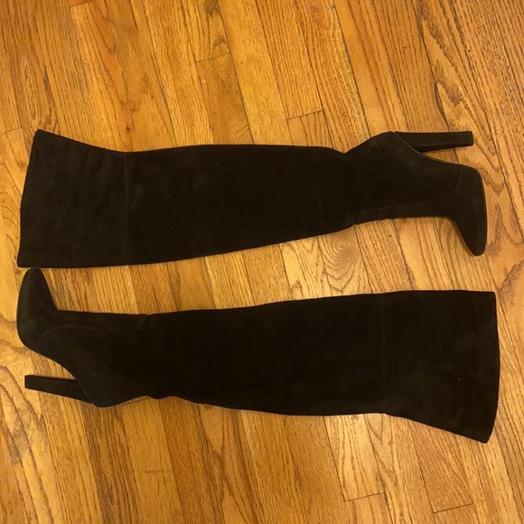 Jimmy Choo Shoes - Over The Knee Black Suede Jimmy Choo Boots
